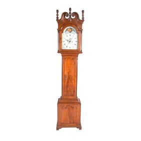 Pennsylvania Chippendale Cherry Tall Case Clock