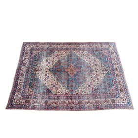 Antique Lavar Kerman Wool and Cotton Rug