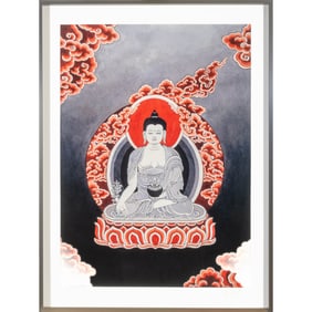 Yangdol Namgyal: 'The Medicine Buddha', Framed Print