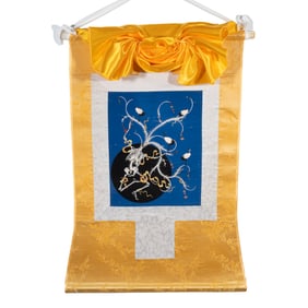 Mathus Kaewdam: Collage on Thangka Scroll