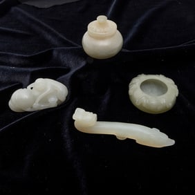 Group of Chinese Carved Jade Items