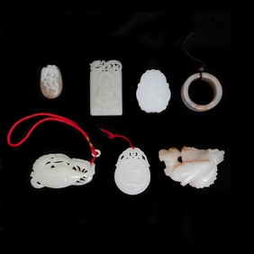 Group of Seven Chinese Jade Carvings