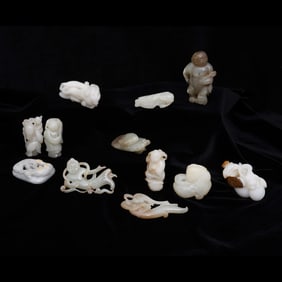 Group of Chinese Jade Carvings and Pendants