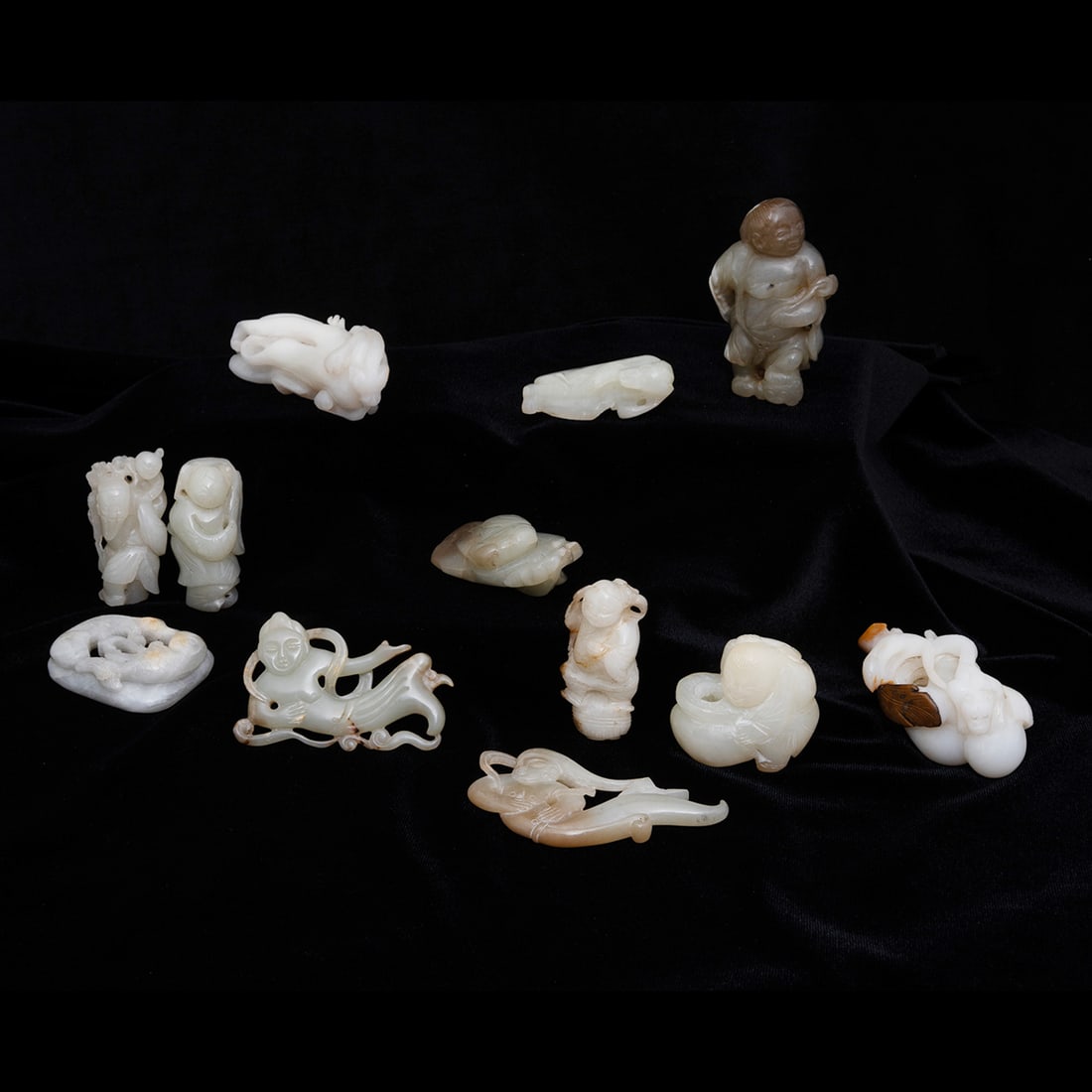Group of Chinese Jade Carvings and Pendants (1 of 3)