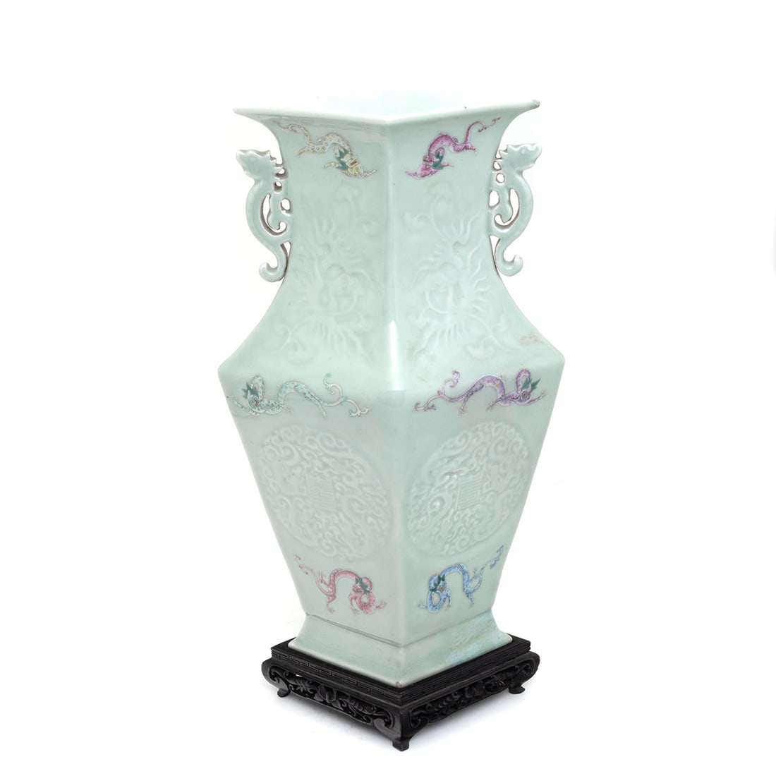 A Chinese Celadon Glazed Vase with Dragon Motifs (1 of 5)