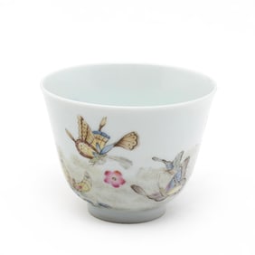 Chinese Famille Rose Porcelain Cup, Yongzheng Mark