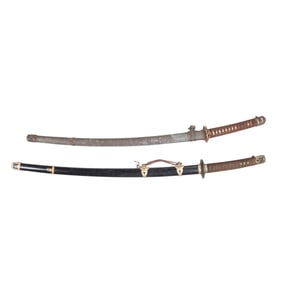 Group of Two Japanese Katana Swords