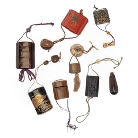 Group of Japanese Inros and Boxes