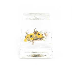 Paul Stankard Botanical Bee Paperweight