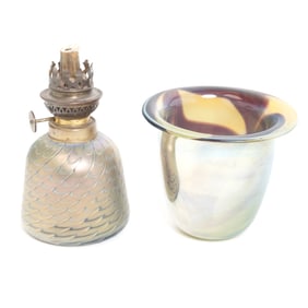 Two Studio Art Glass Items Including Vanderlaan