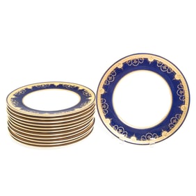 Set of Twelve Mintons for Tiffany Porcelain Plates