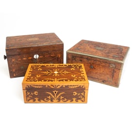 Three 19th Century Inlaid Boxes