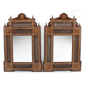 Pair of Moorish Inlaid Mirrors