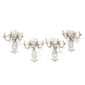 Set of Four Renaissance Style Rock Crystal Sconces