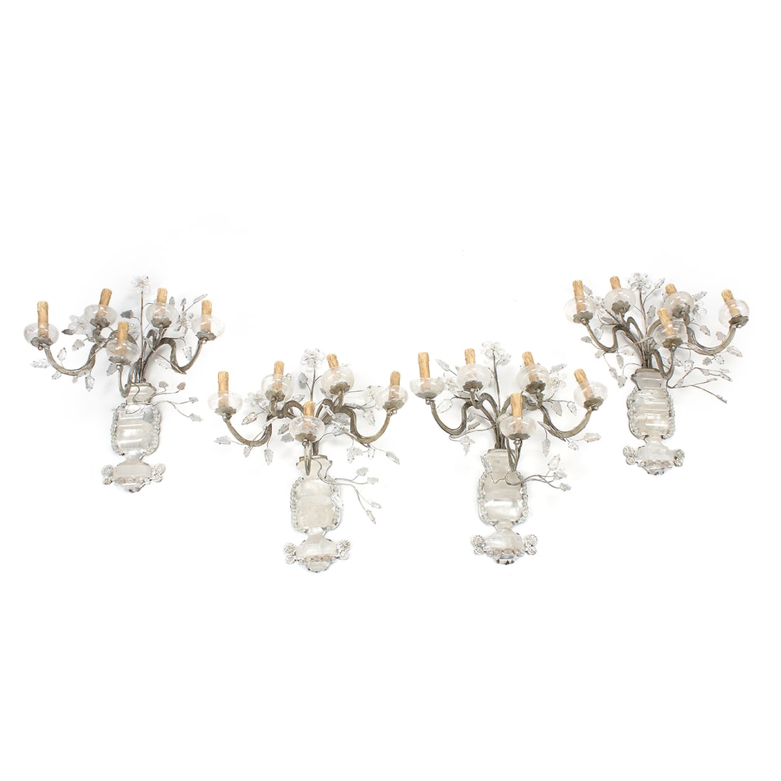 Set of Four Renaissance Style Rock Crystal Sconces (1 of 4)