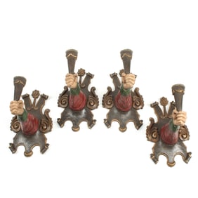 Set of Four Italian Renaissance Style Figural Sconces