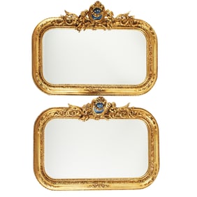 Pair of French Regence Style Giltwood Mirrors