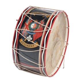 British Military Band Parade "Kings Own Malta" Drum.