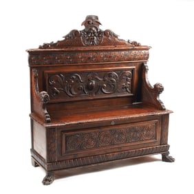 Antique Italian Renaissance Style Cassapanca