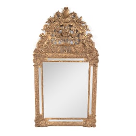 Baroque Style Giltwood Framed Wall Mirror