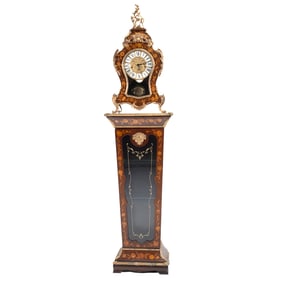 German Louis XV Style Bracket Clock on Pedestal