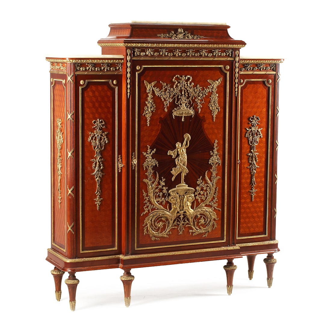 Louis XV Style Marquetry Inlaid Cabinet (1 of 4)