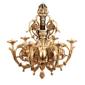 Italian Neoclassical Style Painted Six Light Chandelier