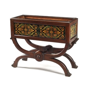 Renaissance Revival Style Painted Planter on Stand