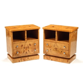 Pair of Art Deco Style Two Drawer Nightstands
