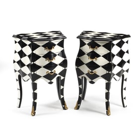 Pair of Hollywood Regency Petite Commodes