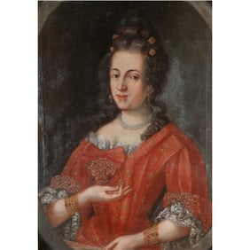 European School, Portrait of a Lady, oil