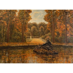 J. Camille Mathieu, Autumn Landscape, oil
