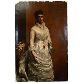 Continental School, Portrait, oil