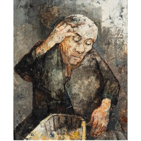 Jean Jansem, Portrait, oil