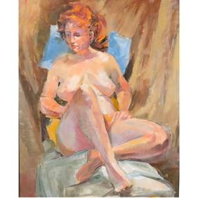 American School, Nude, oil