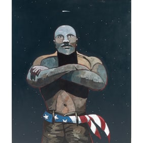 Thom Ross, Jack Johnson, Halley's Comet, acrylic