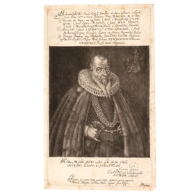 German School, Portrait of Achaz Huls, mezzotint