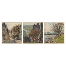 Luigi Kasimir, Landscapes, three etchings