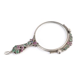 Antique Multi-Stone, Silver Lorgnette.