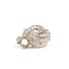 Diamond, 14k White Gold Ring Semi-Mounting.