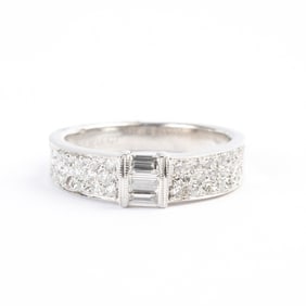 Diamond, 14k White Gold Ring.