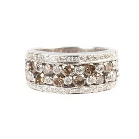 LeVian Brown Diamond, Diamond, 18k White Gold Ring.