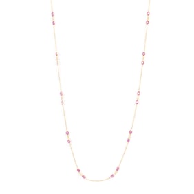 Ruby, 18k Yellow Gold Necklace.