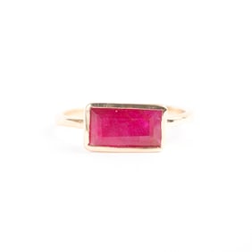 Ruby, 14k Yellow Gold Ring.