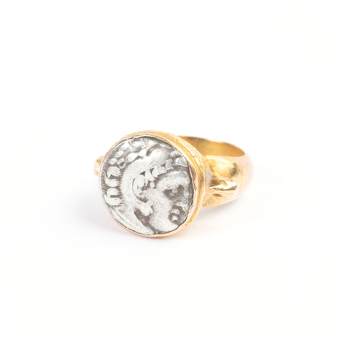 Ancient Roman Coin, 14k Yellow Gold Ring. (1 of 4)