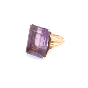Amethyst, 14k Yellow Gold Ring.