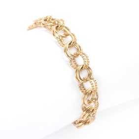 14k Yellow Gold Bracelet.