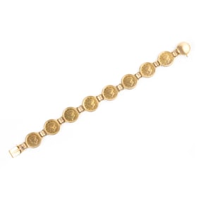 U.S. Gold Coin, 14k Yellow Gold Bracelet.