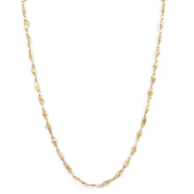 Gold Nugget, 14k Yellow Gold Necklace.