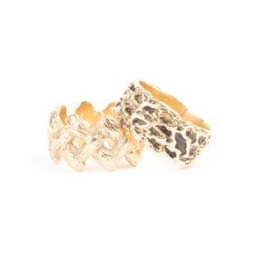 Two 14k Yellow Gold Rings.